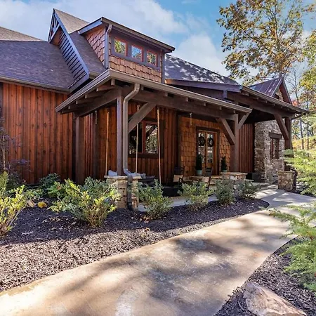 4000 Sf Cabin 5 King 2 Queen Beds With Heated Pool Spa Game Room Mountain Views-3