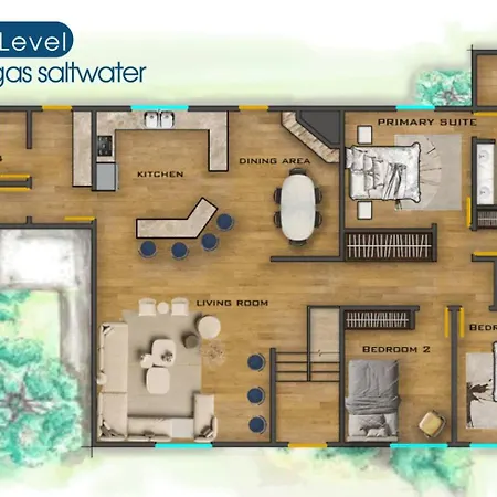 Vegas Saltwater, A Luxury Pool Villa With 5Br, Spa, Wet Deck On A Half Acre Lot-3