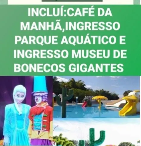 CALDAS NOVAS RESIDENCE - Inclui um ingresso por pessoa em Parque Aquático e temos HOT PARK E LAGOA PARQUE a preço promocional