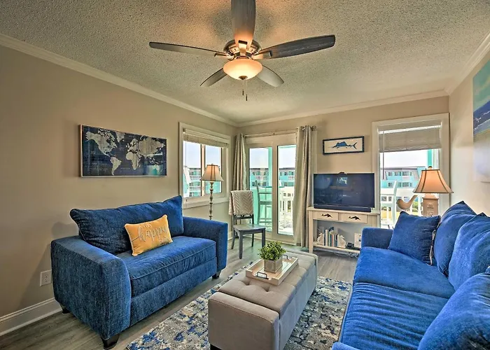 Walk To Beach: Ocean-View Atlantic Beach Condo!