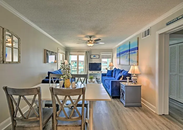 Walk To Beach: Ocean-View Atlantic Beach Condo!