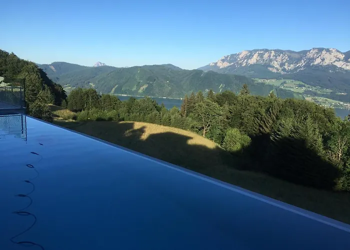 Attersee Luxury Design Villa With Dream Views, Large Pool And Sauna