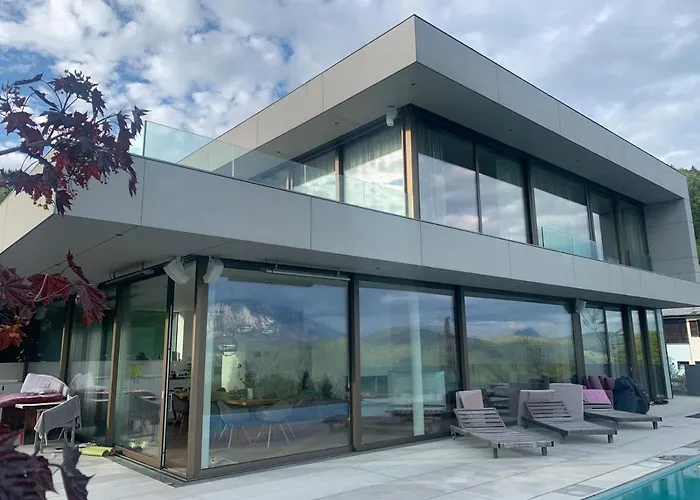 Attersee Luxury Design Villa With Dream Views, Large Pool And Sauna