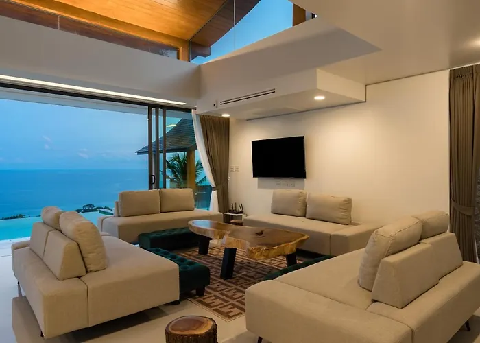 Samui Relax Airfreshing Privacy Modern Luxury Seaview Natural Rainforest Infinity Pool Villa With 3 Beds Suits With Exclusive Villa Butler