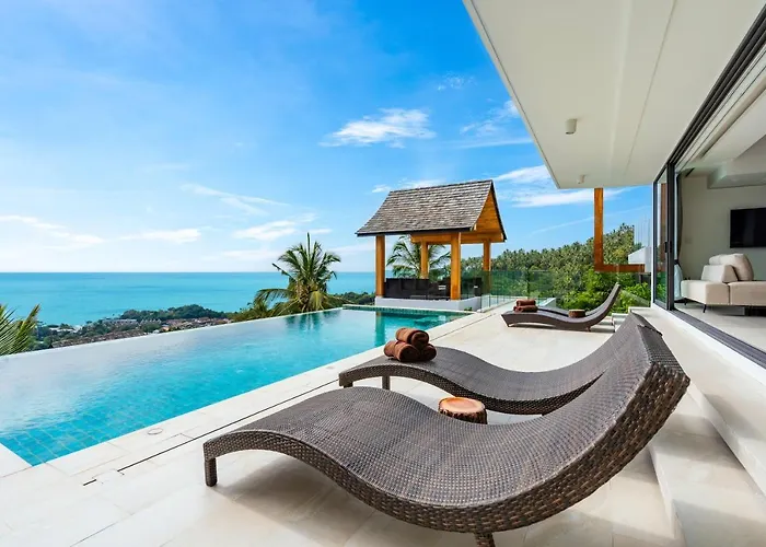 Samui Relax Airfreshing Privacy Modern Luxury Seaview Natural Rainforest Infinity Pool Villa With 3 Beds Suits With Exclusive Villa Butler
