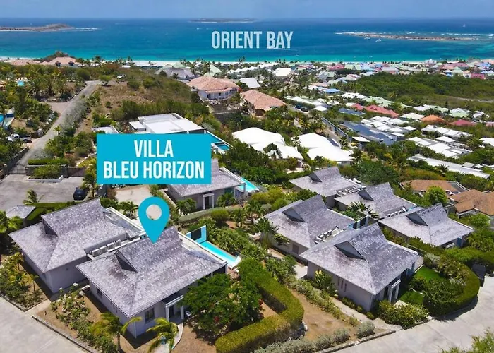 Villa Bleu Horizon With Private Pool Overlooking Orient Bay
