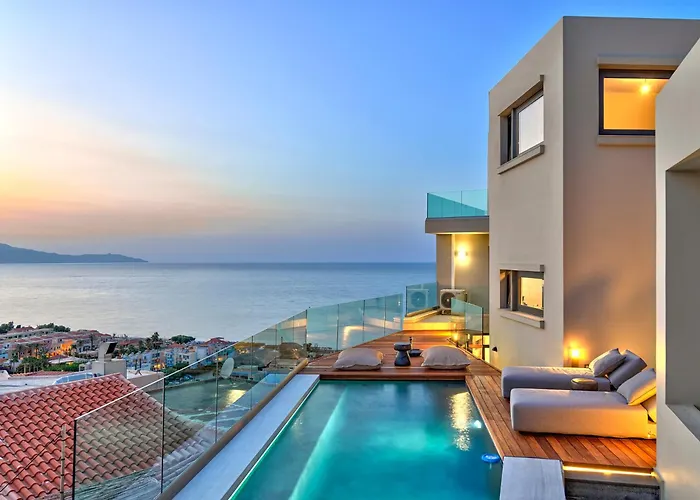 Acro Luxury Sea View Villa With Panoramic Views In Chania - Alectrona Living Crete
