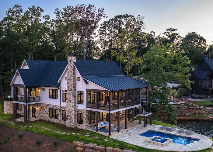 Luxe Lake Martin Home Pool Hot Tub Boat Dock