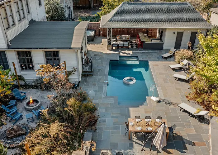 Pool Outdoor Tv Fire Pit Game Room