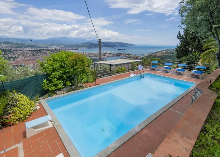 Villa Le Palme-Pool, Garden, Terrace & Sea View