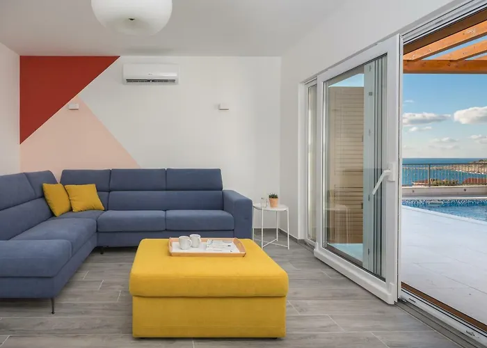 Villa Diomedes With The Sea View And The Pool